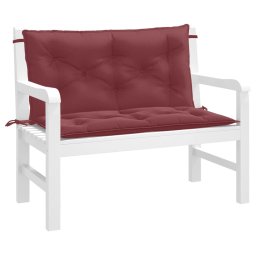 Perna banca de gradina 2 buc melanj rosu vin 100x50x7 cm textil GartenMobel Dekor