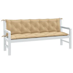 Perna banca de gradina, 2 buc. melanj bej, 180x50x7 cm, textil GartenMobel Dekor