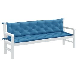 Perna banca de gradina 2 buc melanj albastru 200x50x7 cm textil GartenMobel Dekor