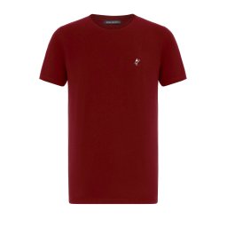 Jacey Quinn Tricou roșu bordeaux / alb