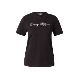 TOMMY HILFIGER Tricou negru / alb