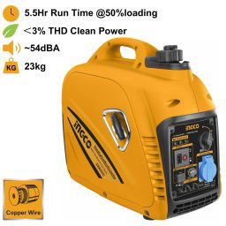 Generator Invertor curent silentios 2.2KW 4 timpi, 54dB, 23kg Ingco GEI30001