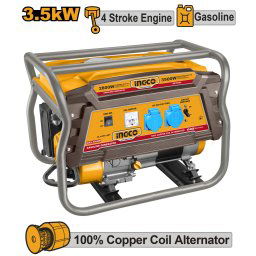 Generator curent electric, 3.5KW, 4 timpi, benzina, Ingco GE35006