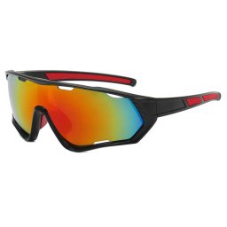 Ochelari pentru Ciclism - Techsuit (9330) - Black / Red / Orange