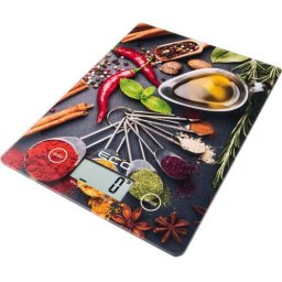 Cantar de bucatarie KV 117 Chilli, 5 kg, precizie 1g, TARA, afisaj LCD, sticla securizata 3mm