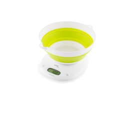Cantar de bucatarie BAC407, 5 Kg, bol 1,5 L, precizie 1g Alb/Verde