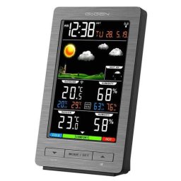 Statie meteo interior-exterior ME 2930, senzor extern fara fir, LCD color Gri