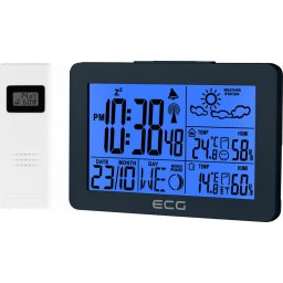 Statie meteo interior-exterior MS 200 Grey, senzor extern fara fir, LCD, ceas, alarma Gri