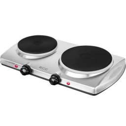 Plita electrica EV 2512, 2 ochiuri de 185 mm si 155 mm, putere de intrare 1500 W + 1000 W, design Otel inoxidabil