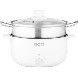 Oala electrica de gatit 2 in 1 EH 1886 Double, 900 W, 3 litri, 0 -195°C, suprafata nonaderenta Alb