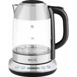 Fierbator Cana electrica fierbator RK 1781 glass, 1.7 L, 2200 W, 5 setari de temperatura Argintiu