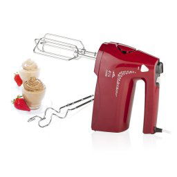 Mixer de mana Cuore 0089 350 W, 4 viteze, TURBO, 2 teluri, 2 carlige Rosu