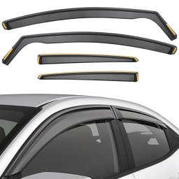Set Paravanturi Auto Hyundai Accent 2006-2011 Sedan pentru Geamuri Fata-Spate WindDeflectors