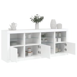 Servanta cu lumini LED, alb, 164x37x67 cm GartenMobel Dekor
