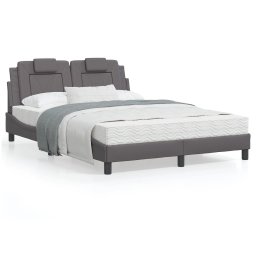 Cadru de pat cu tablie, gri, 140x200 cm, piele ecologica GartenMobel Dekor