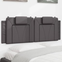 Perna pentru tablie pat, gri, 140 cm, piele artificiala GartenMobel Dekor