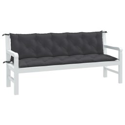 Perna banca de gradina 2 buc melanj antracit 180x50x7 cm textil GartenMobel Dekor