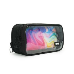 Penar Penar cu fermoar ZIPIT Half & Half, cu 3 buzunare - Black Rainbow Glow