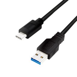 Cablu de date Logilink CU0166, USB - USB-C, 0.15m, Negru