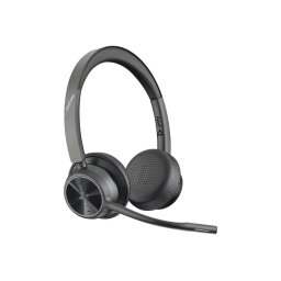 Casti Call Center Poly Voyager 4320 UC, USB-A, stand de incarcare, Bluetooth Negru