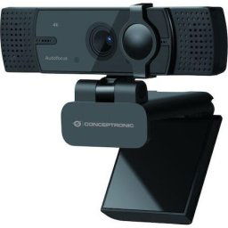 Camera web Webcam AMDIS 4K Ultra-HD- AFMicroph , Negru