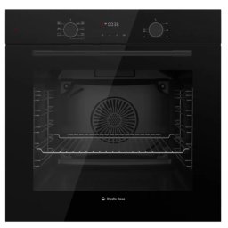 Cuptor Cuptor electric incorporabil Rialto FE737, 78 l, 7 functii, Ventilator, Autocuratare catalitica, Display Touch Control, Clasa energetica A, Sticla neagra