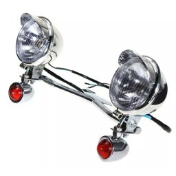 Set proiectoare moto cu semnale si suport