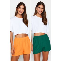 Trendyol Orange-Very Colorful 2-Pack Woven Shorts