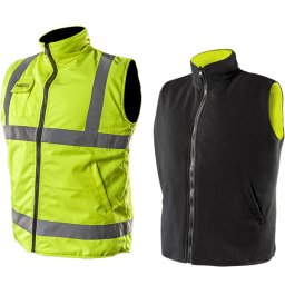 Vesta de lucru cu doua fete reflectorizanta galben/negru Neo Tools 81-520 HardWork ToolsRange
