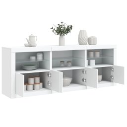 Servanta cu lumini LED, alb, 181,5x37x67 cm GartenMobel Dekor