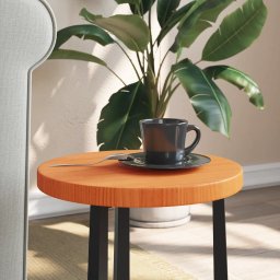 Blat de masa rotund, maro ceruit, Ø30x2,5 cm, lemn masiv de pin GartenMobel Dekor