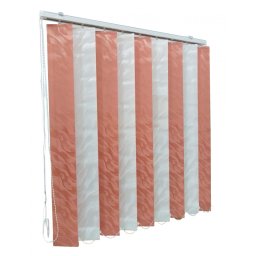 Jaluzele verticale BEATA 9609 / 9601 somon alb – jaluzele verticale moderne complete cu prindere pe tavan