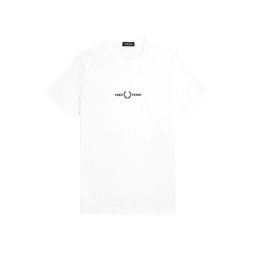 FRED PERRY T-Shirt Embroidered M4580 100 white