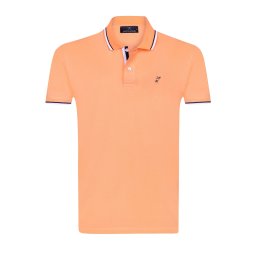 Jacey Quinn Tricou portocaliu piersică / negru / alb
