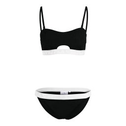 FILA Costum de baie două piese 'SANMING' negru / alb