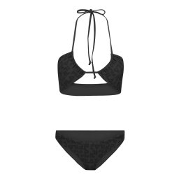 FILA Costum de baie două piese 'SAGRES' gri metalic / negru