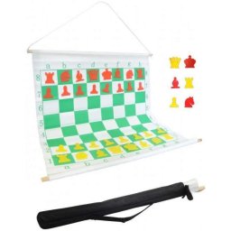 Tabla de demonstratie magnetica, rulabila, piese galben rosu