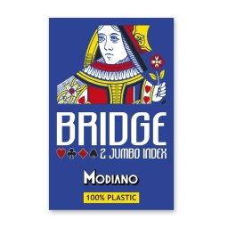 Carti de joc BRIDGE 2 JUMBO 100% Plastic - Modiano