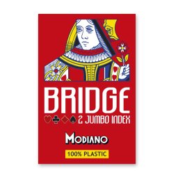 Carti de joc BRIDGE 2 JUMBO 100% Plastic - Modiano