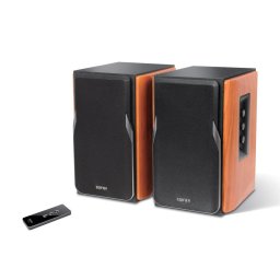 BOXE EDIFIER 2.0, RMS: 42W (2 x 21W), telecomanda wireless, volum, bass, treble, brown, "R1380T-BR" (include TV 10lei)
