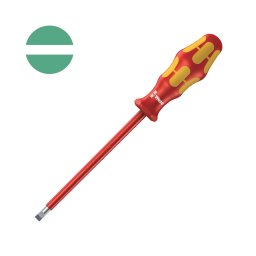surubelnita dreapta VDE 1,2 6,5 150 mm WERA 160 i Lasertip cu maner Kraftform antirostogolire pentru borne si tablouri electrice 05006125001