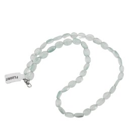 Colier cristale naturale Fluorit verde oval neregulat, 8-11mm