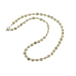 Colier cristale naturale Granat verde banuti 5mm si discuri fatetate 3mm
