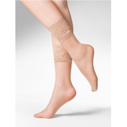 Sosete bej cu silicon si dantela Gabriella 690 Kala 20 den