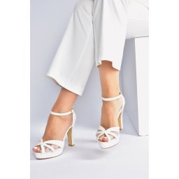 Fox Shoes Women's Evening Dress Shoes with Pearlescent Platform Heels