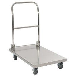 Carucior platforma, argintiu, 82 x 53 x 86 cm, otel inoxidabil GartenMobel Dekor