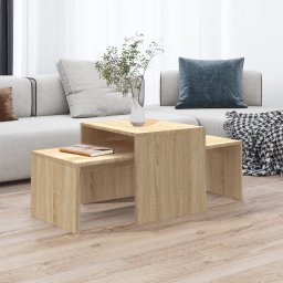 Set masute de cafea, stejar sonoma, 100x48x40 cm, PAL GartenMobel Dekor