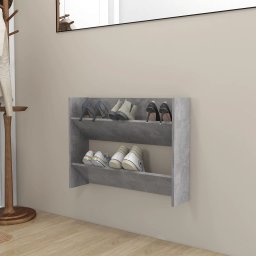Pantofar de perete, gri beton, 80x18x60 cm, PAL GartenMobel Dekor