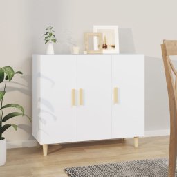 Servanta, alb, 90x34x80 cm, lemn compozit GartenMobel Dekor
