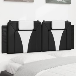 Perna pentru tablie pat, negru si alb, 140cm, piele artificiala GartenMobel Dekor
